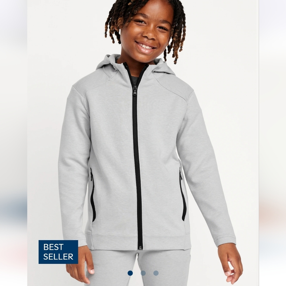 Kids Gray Zip-Up Hoodie